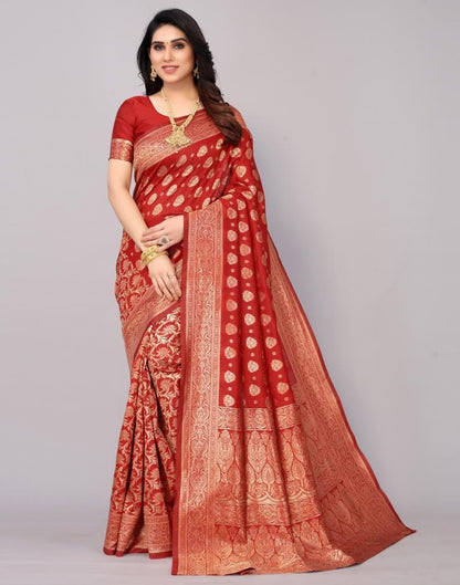 Red Banarasi Silk Saree