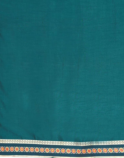 Teal Blue Silk Saree