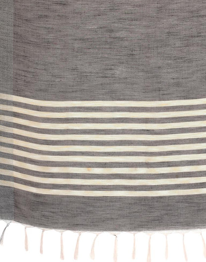 Grey Cotton Saree