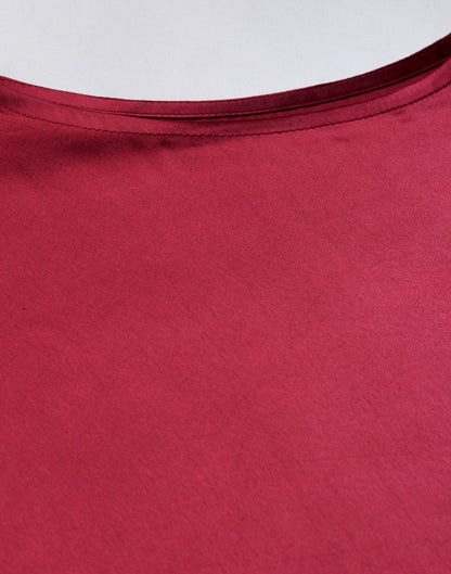 Maroon Box Fit Top | SLV259TK5023