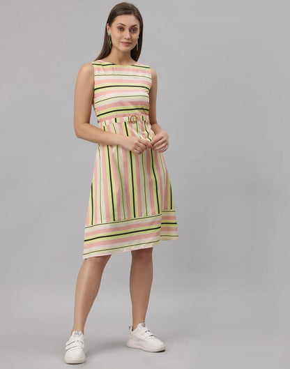 Multicolored Crepe Digital Printed Dress | SLV260TK5031