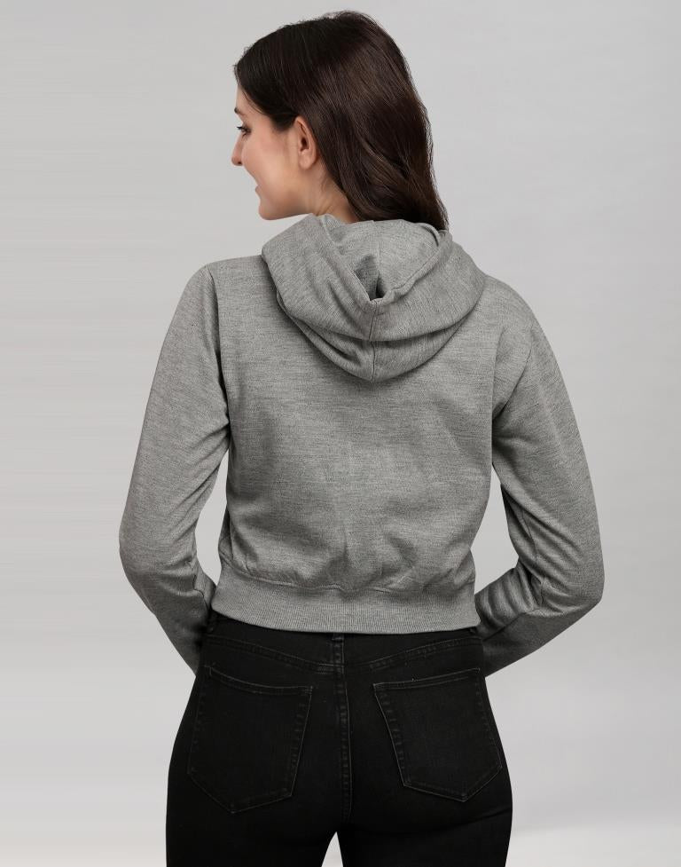 Stone Grey Cotton Hoodie | SLV283TK141