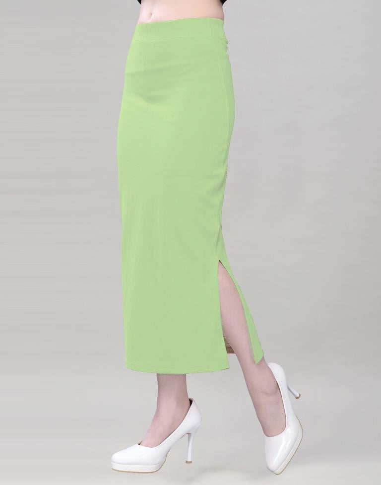 Pista Green Coloured Lycra Solid Saree Shapewear | SLV292TK134