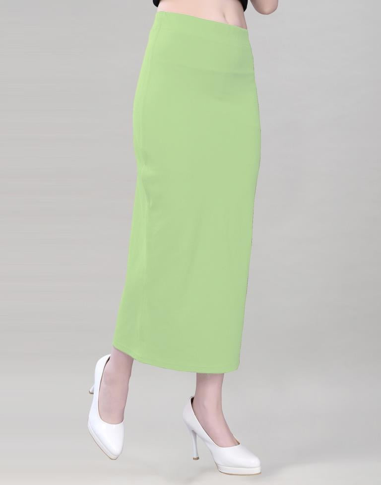 Pista Green Coloured Lycra Solid Saree Shapewear | SLV292TK134