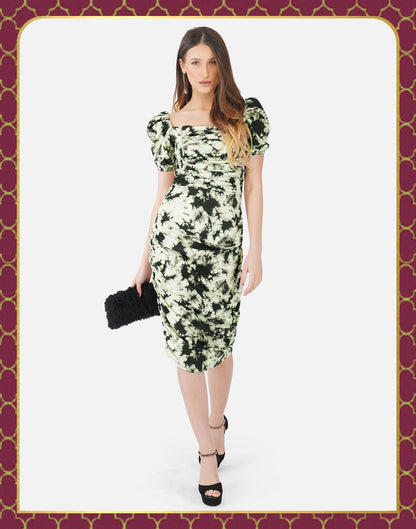 Green Tie-Dye Bodycon