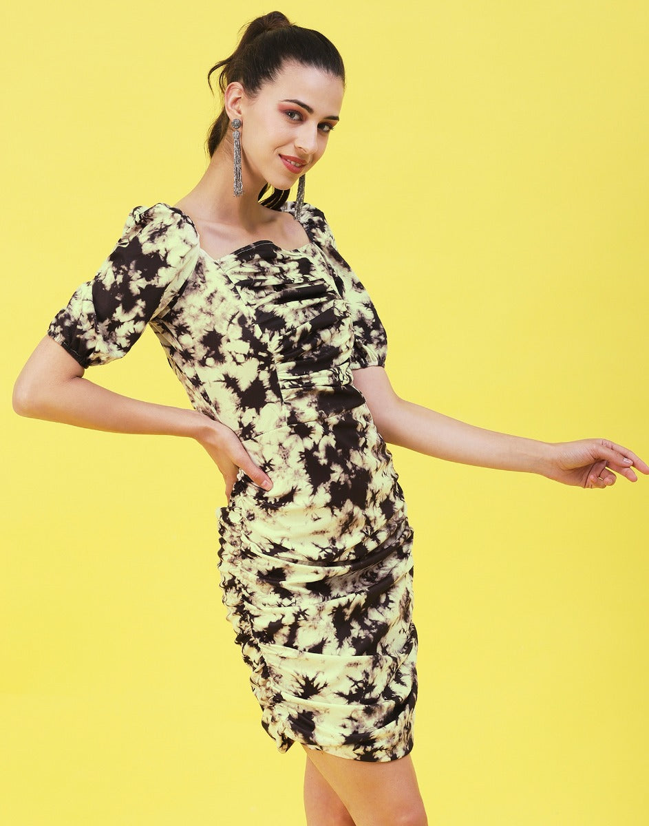Green Tie-Dye Bodycon