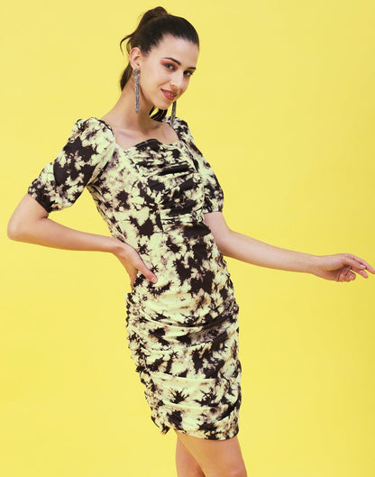 Green Tie-Dye Bodycon