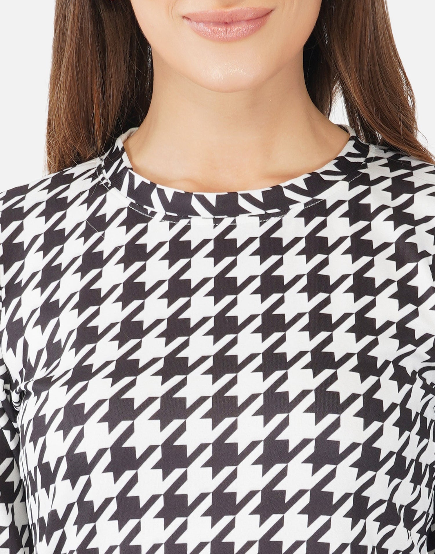 Black and White Printed Bodycon | SLV301TK8023