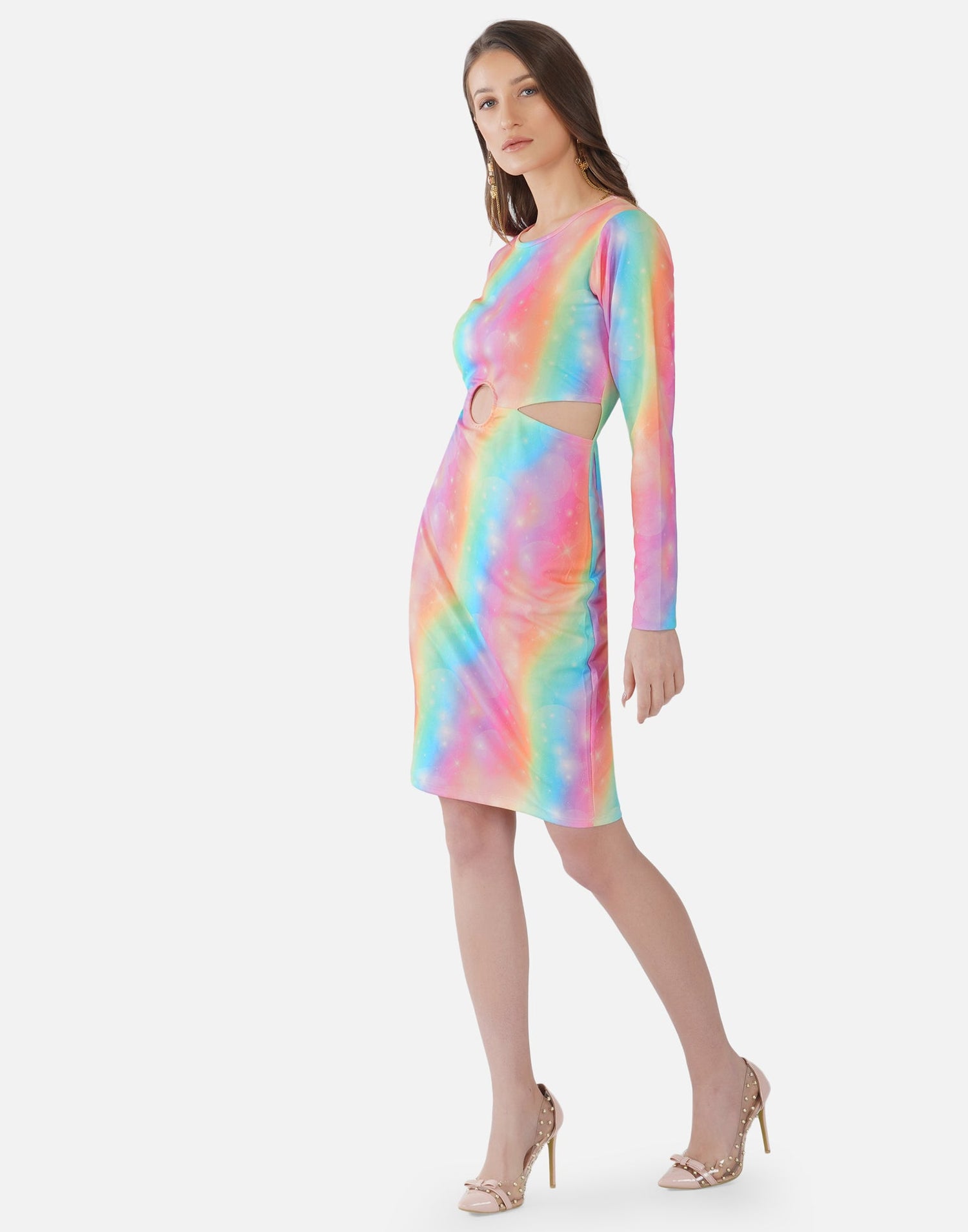 Multicoloured Printed Bodycon | SLV304TK8052