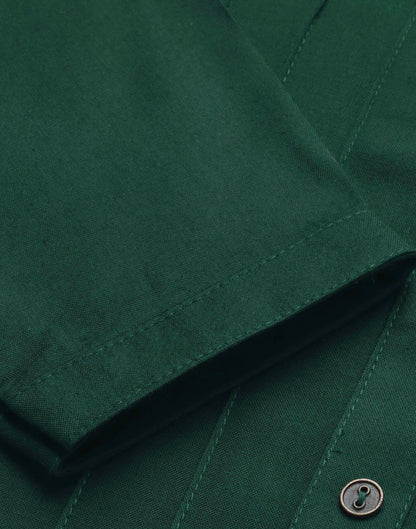 Bottle Green Pleated Tops