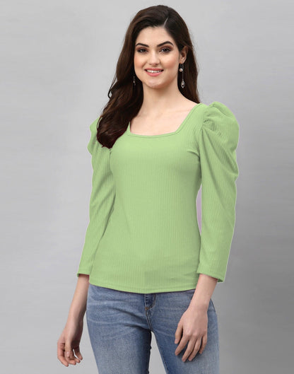 Pista Green Knitted Top