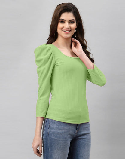 Pista Green Knitted Top