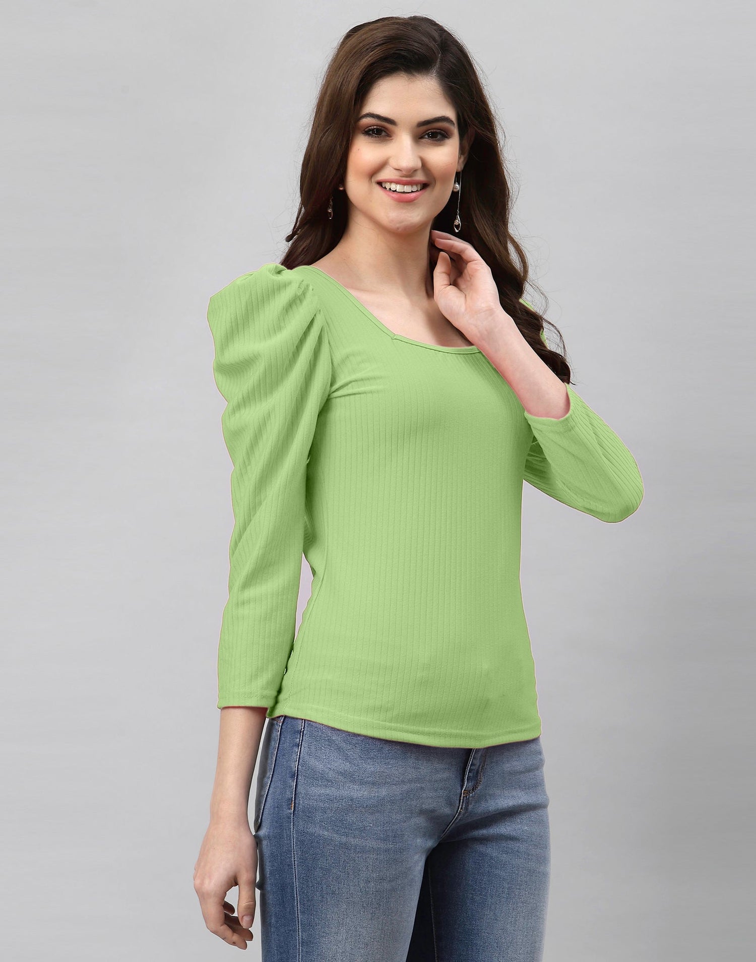 Pista Green Knitted Top