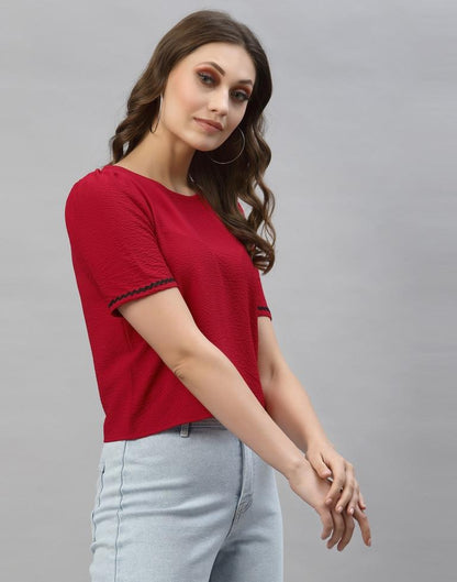 Red Solid Top