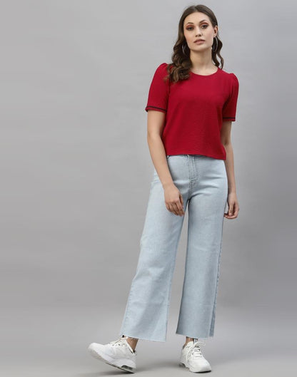 Red Solid Top
