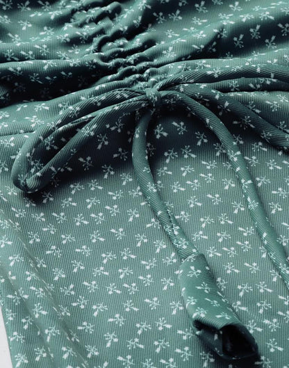Light Blue Drawstring Dress