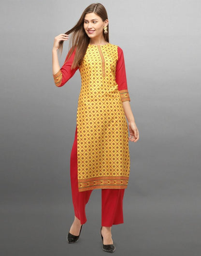 Refreshing Yellow Coloured Digital Printed Crepe Kurti  | SLV336K912