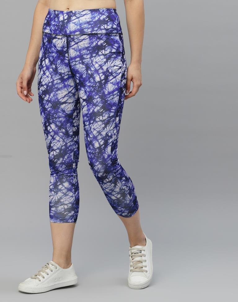 Blue Printed Track Pant