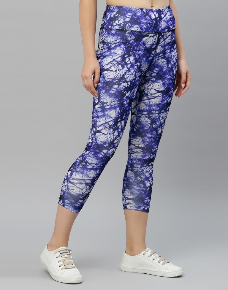 Blue Printed Track Pant