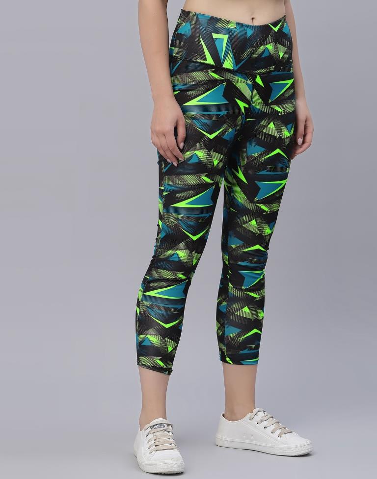 Black Printed Track Pant