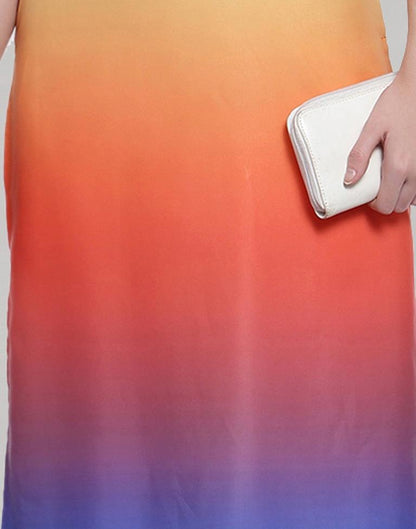 Multicolour Digital Printed Ombre Kurti