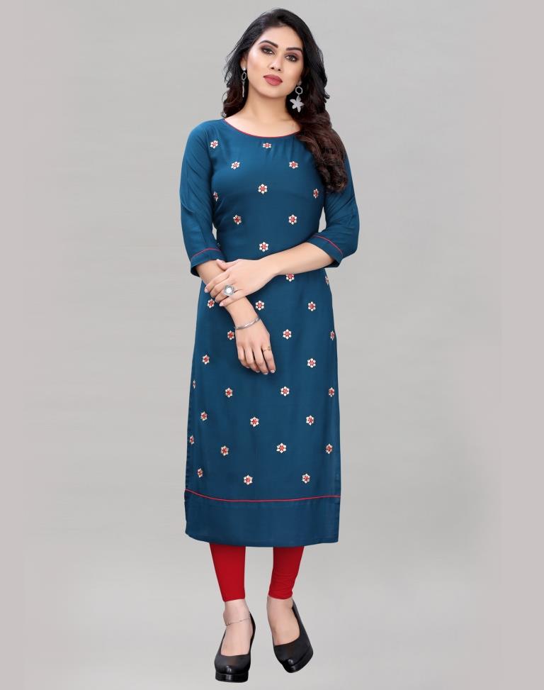 Rama Embroidered Kurti | SLV368K132