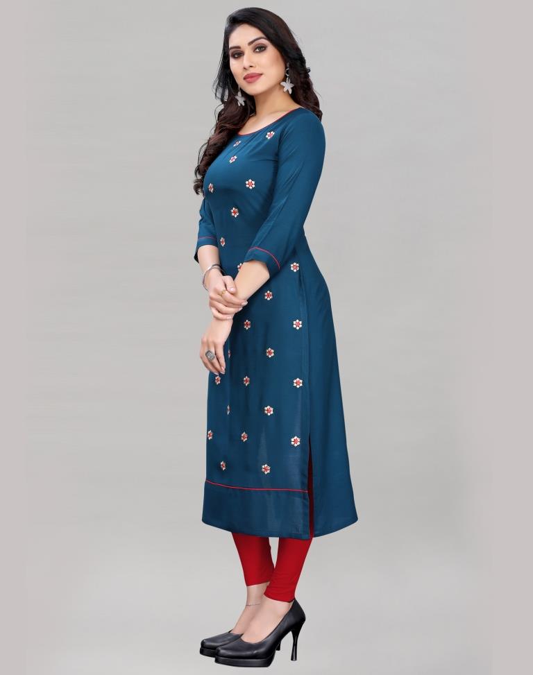 Rama Embroidered Kurti | SLV368K132