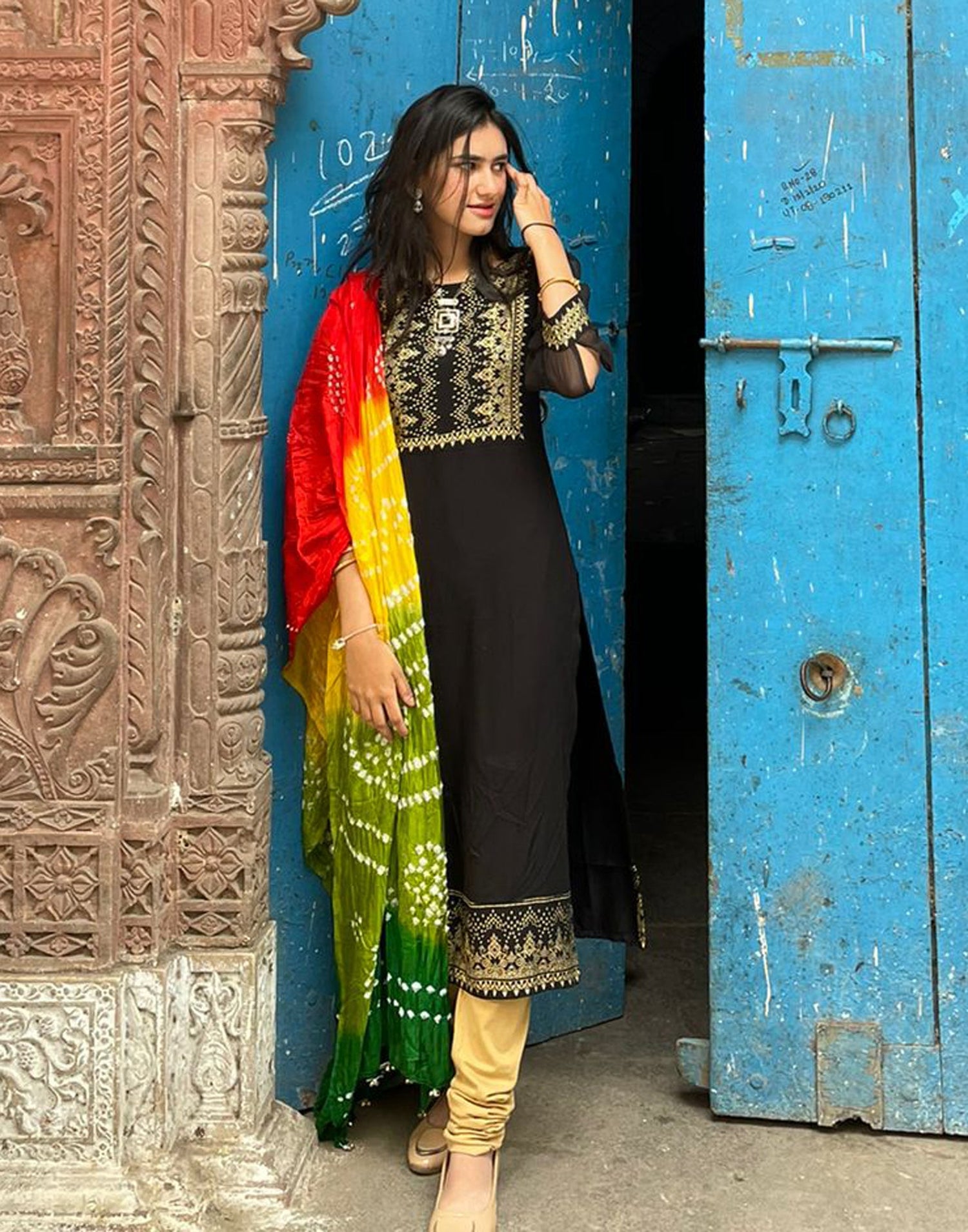 Black Printed Kurti