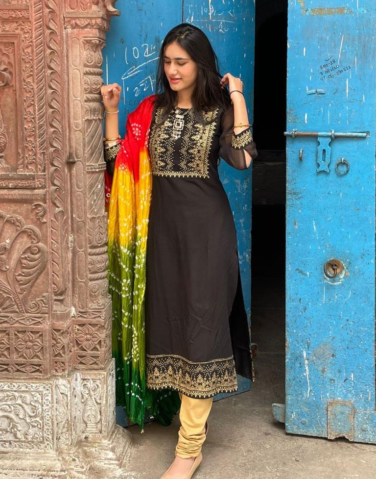 Black Printed Kurti