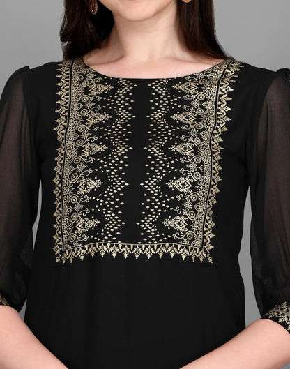 Black Printed Kurti