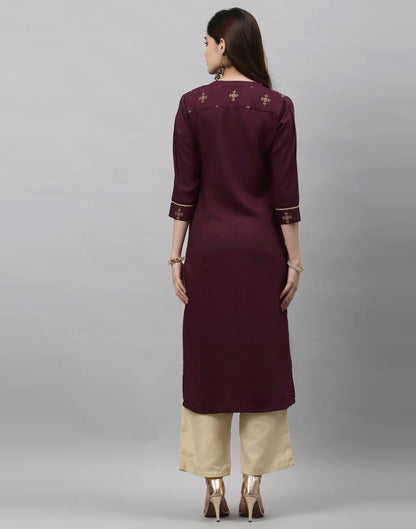 Plumb Printed Kurti