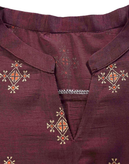Plumb Printed Kurti