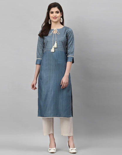 Grey Printed Kurti