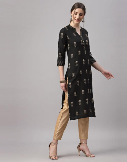 Black Printed Kurti