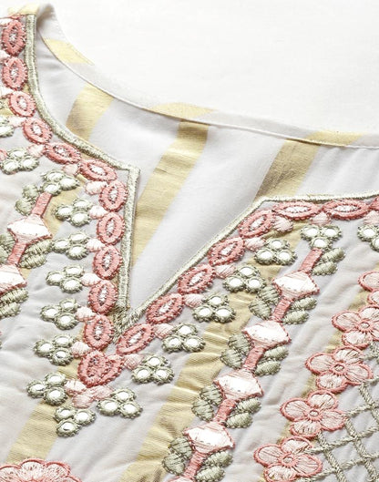 White Embridary Kurti