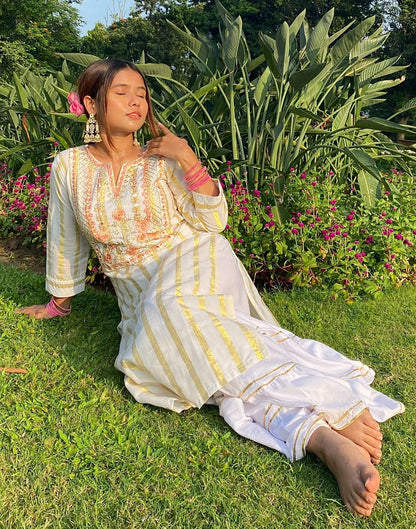 White Embridary Kurti