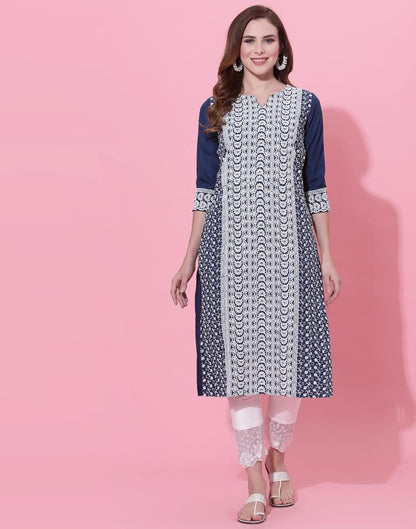 Blue Embrodery Kurti