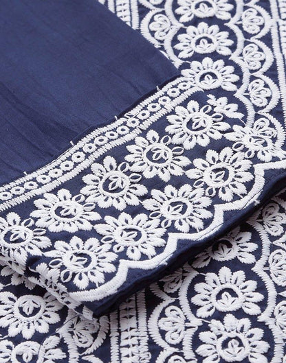 Blue Embrodery Kurti