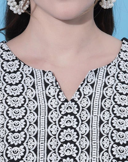 Black Embrodery Kurti