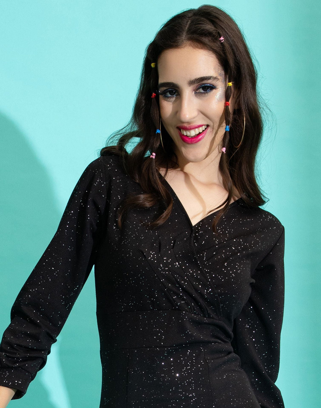 Black Wrap Bodycon Dress