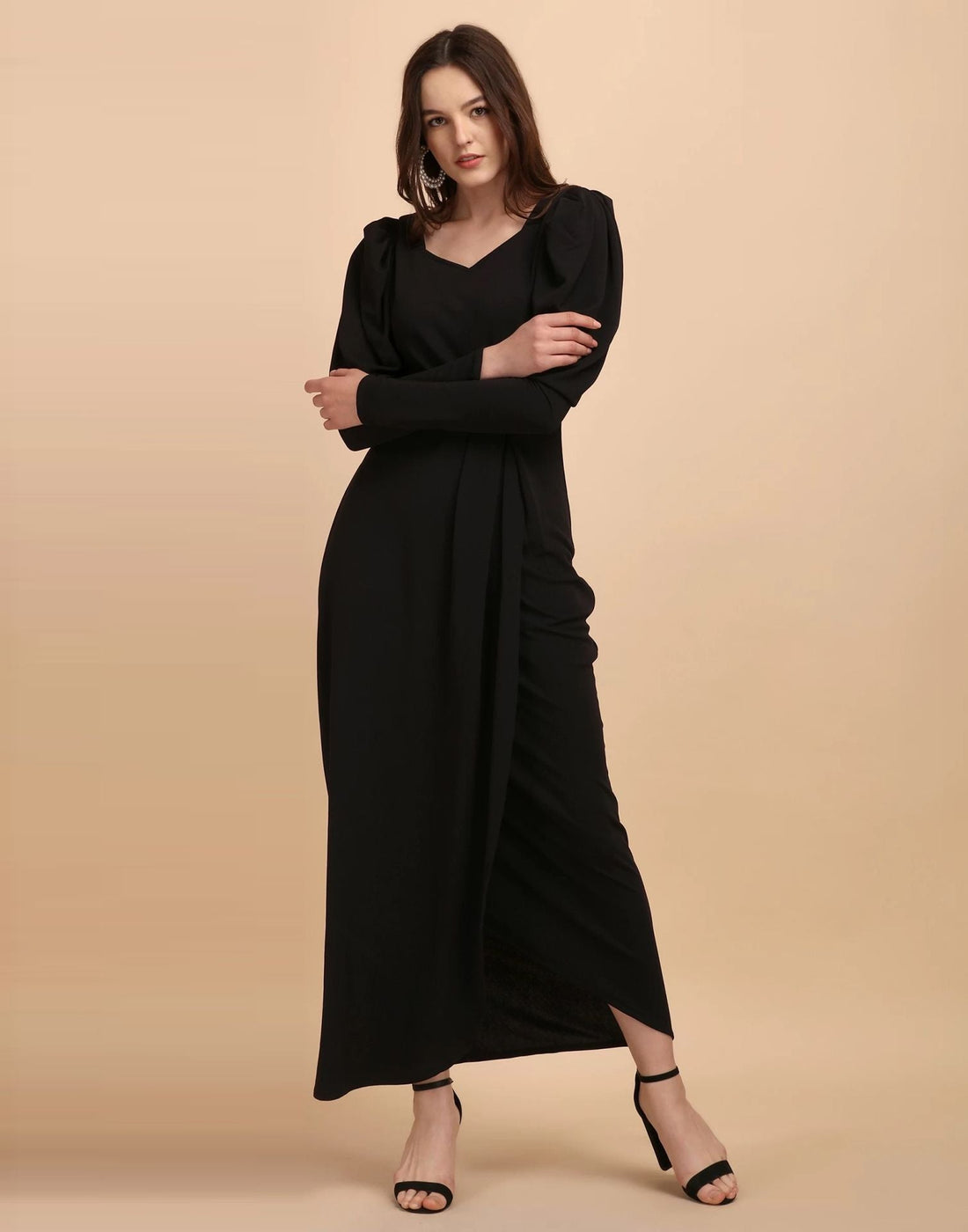 Black Bodycon Midi Dress