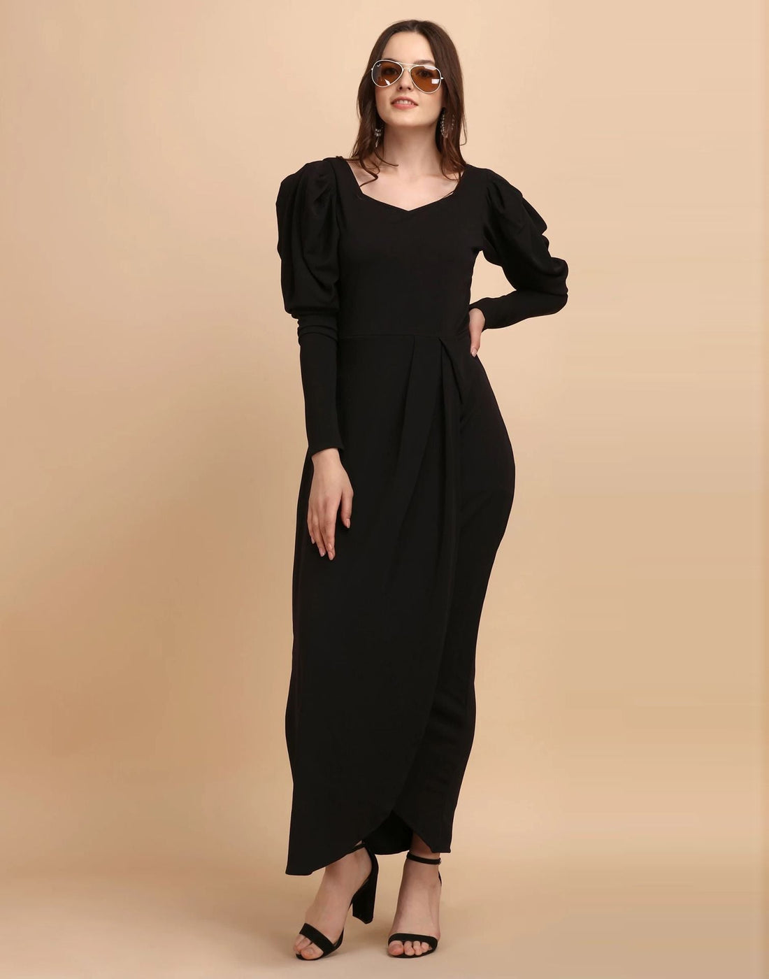 Black Bodycon Midi Dress