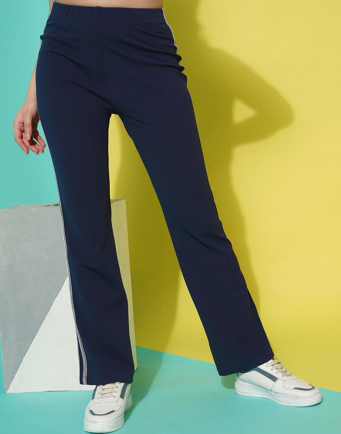 Blue Straight Fit Trouser