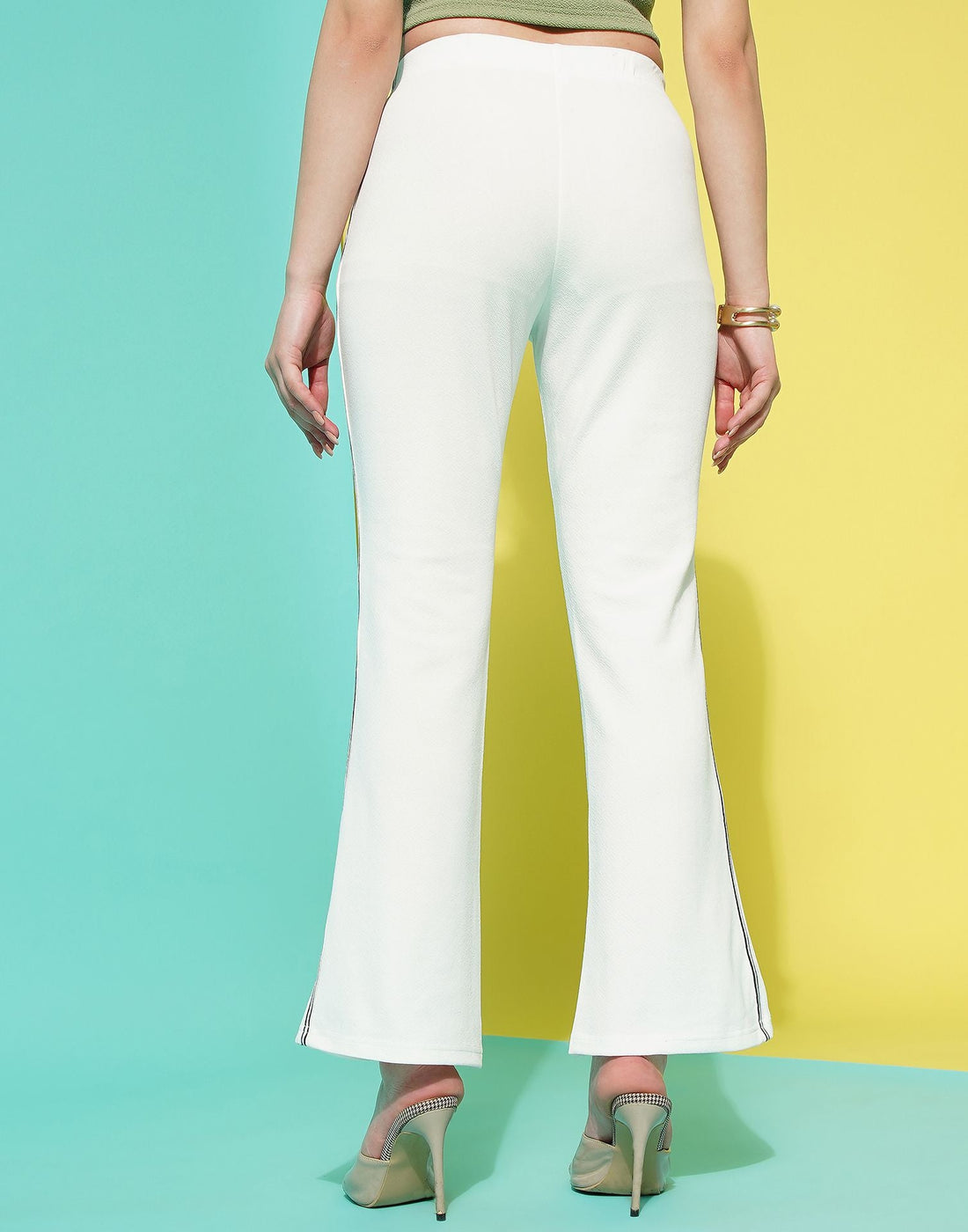 White Straight Fit Trouser