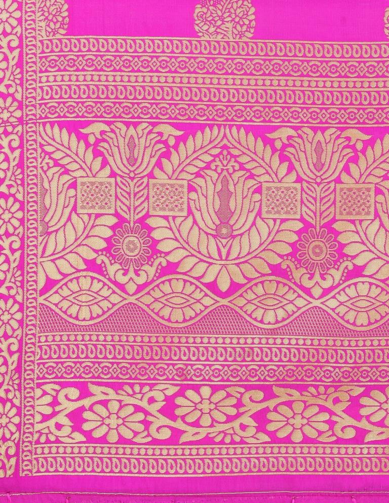 Marvelous Pink Coloured Poly Silk Jacquard Banarasi Dupatta | SLV67FD537