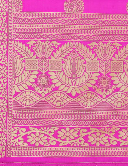 Marvelous Pink Coloured Poly Silk Jacquard Banarasi Dupatta | SLV67FD537