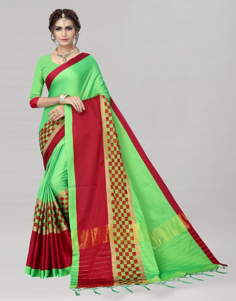 Green Silk Saree | 778S4001