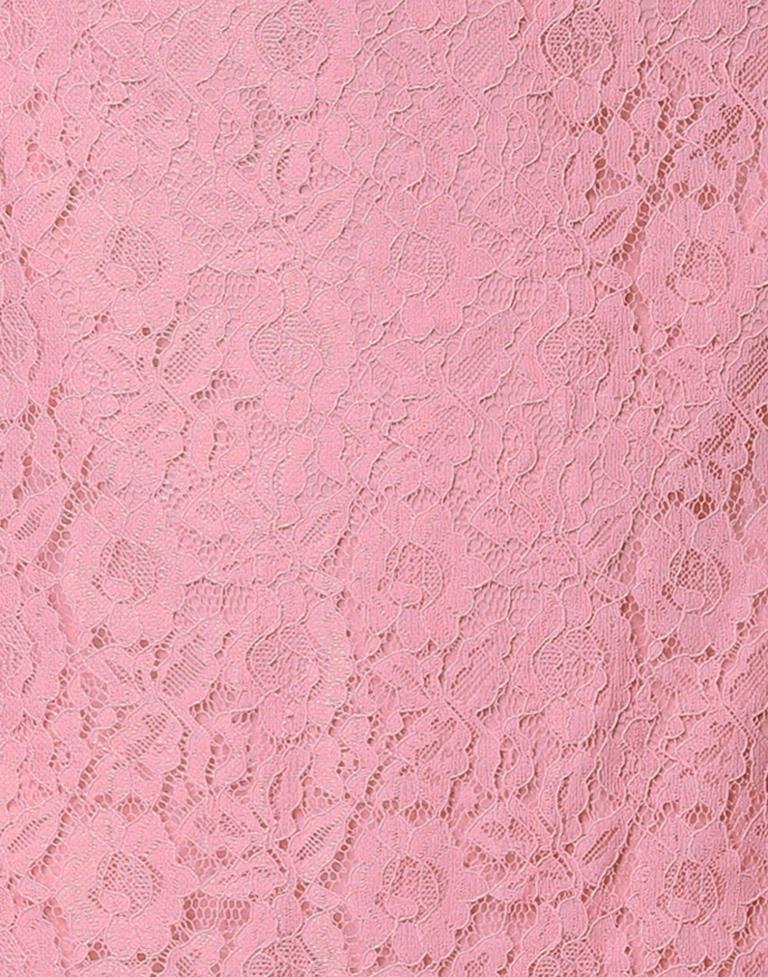 Pink Coloured Net Russell Net Dress | SLV97TK2403